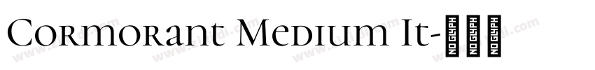 Cormorant Medium It字体转换